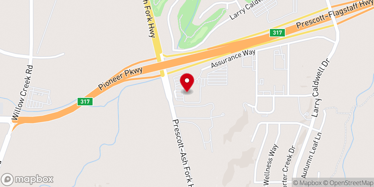 Map showing location of Prescott Potter's House Church