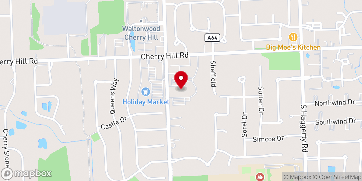 Map showing location of St. Thomas a'Becket Catholic Church