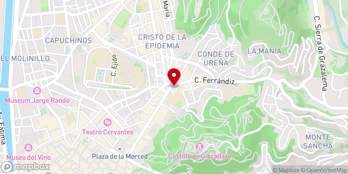 Map showing location of Parroquia de San Lázaro