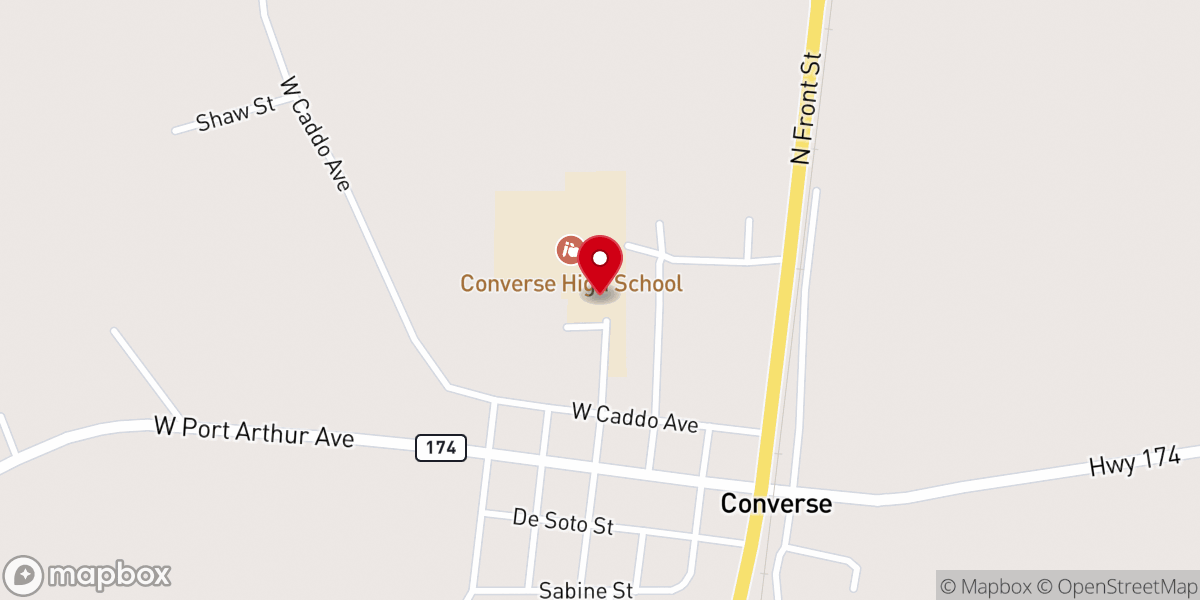 Map showing location of Converse High School