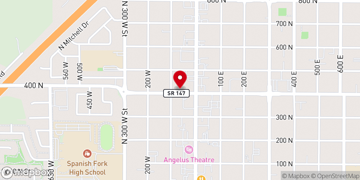 Map showing location of Spanish Fork Ranger District