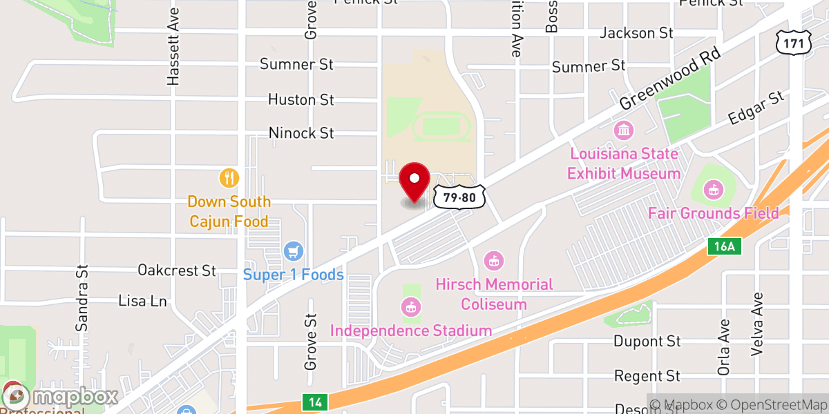 Map showing location of Laurel Heights Baptist Church