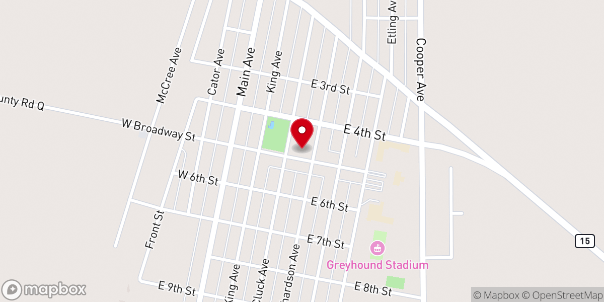 Map showing location of Baptist Mission House