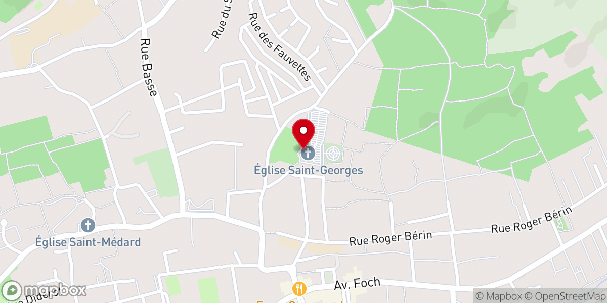 Map showing location of Église Saint-Georges