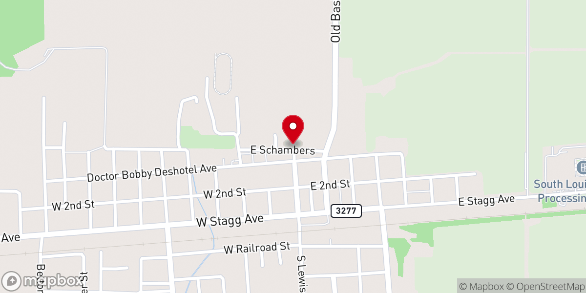 Map showing location of First Baptist Church