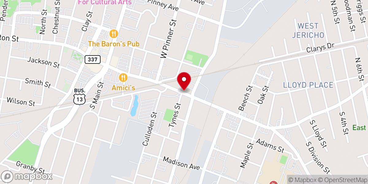 Map showing location of Love Center Family Church