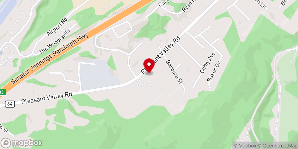 Map showing location of Pleasant Valley Church of Christ