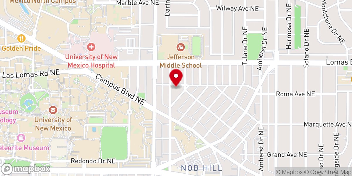 Map showing location of St. Mark's Episcopal Church