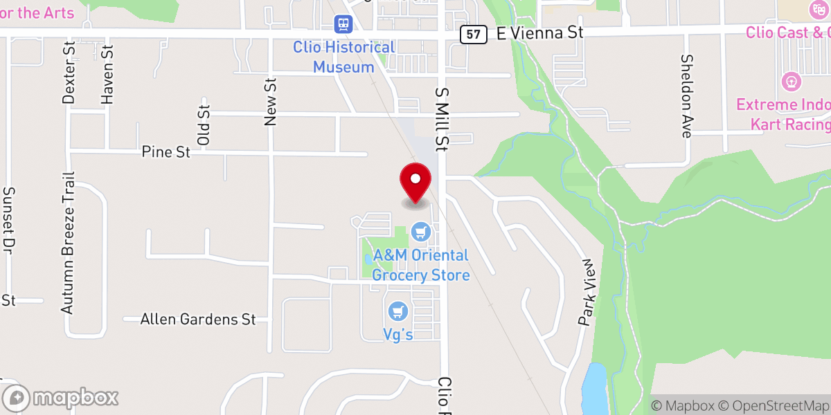 Map showing location of Vertical Life Church