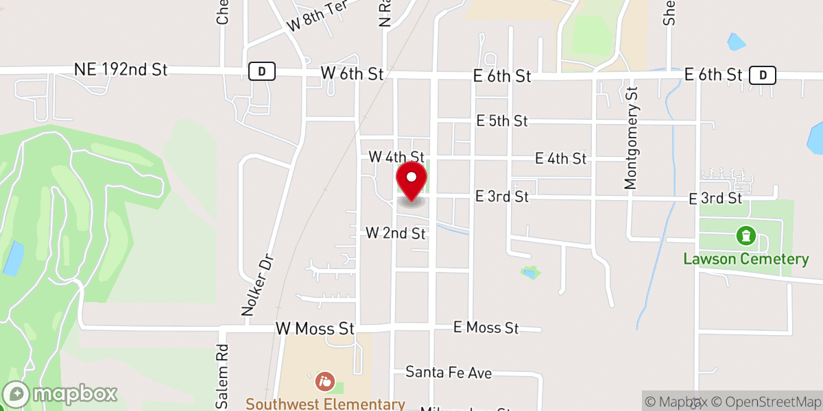 Map showing location of Heartland Baptist Association