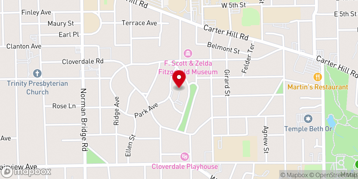 Map showing location of First United Methodist Church - Montgomery, AL