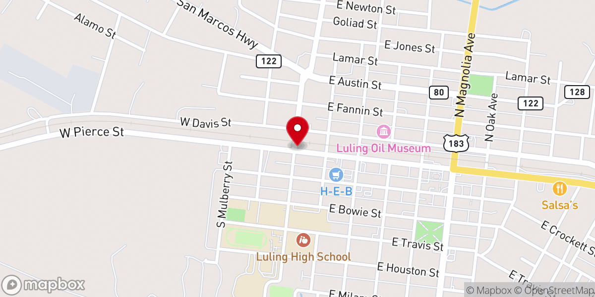 Map showing location of Church of Christ Oak Hill