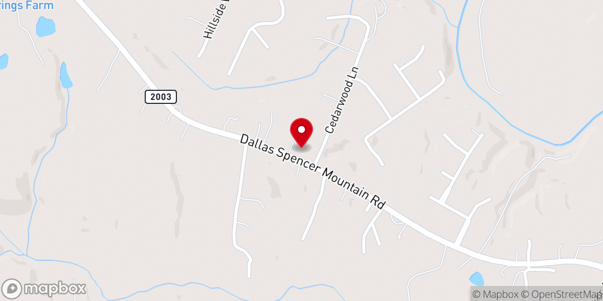 Map showing location of Mountain View Church