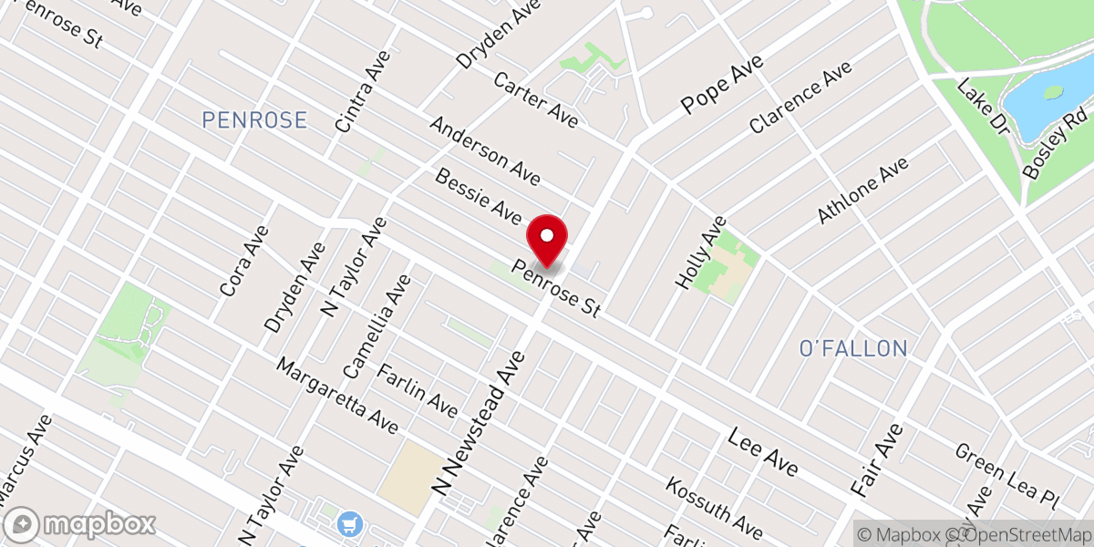 Map showing location of Pentecostal Power Church