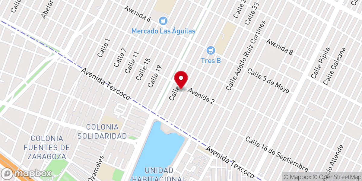 Map showing location of Templo Evangélico Gethsemaní MIEPI