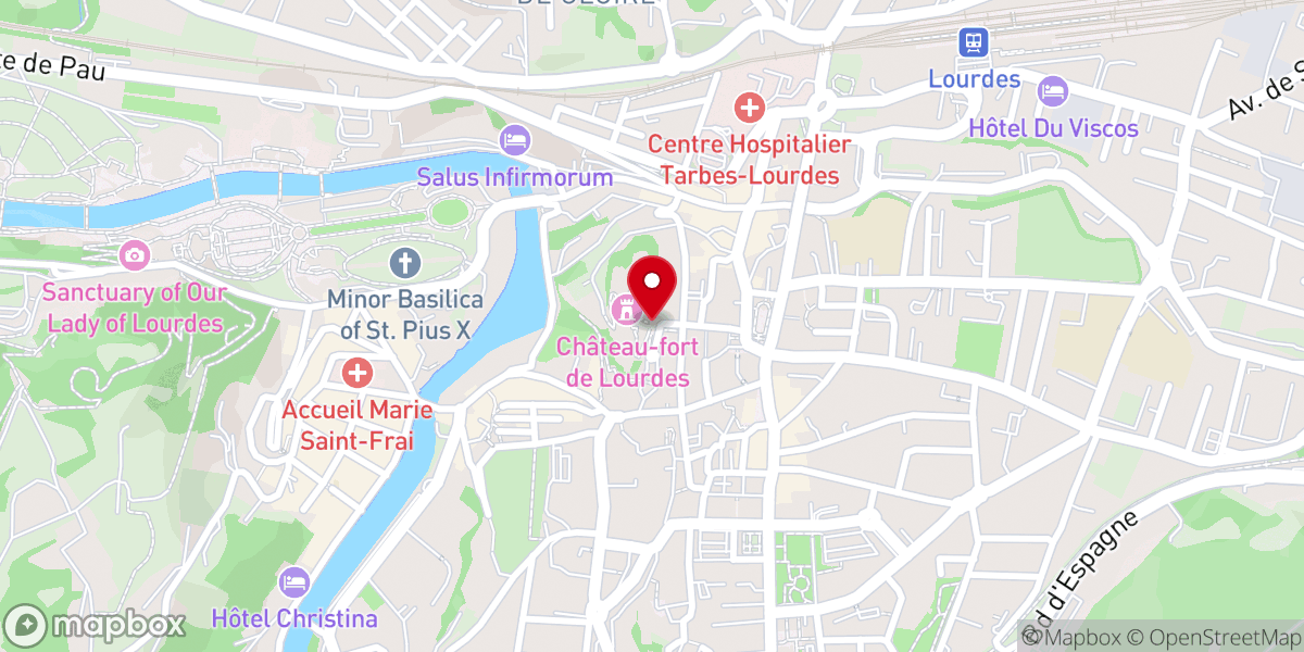Map showing location of Château Fort Musée Pyrénéen