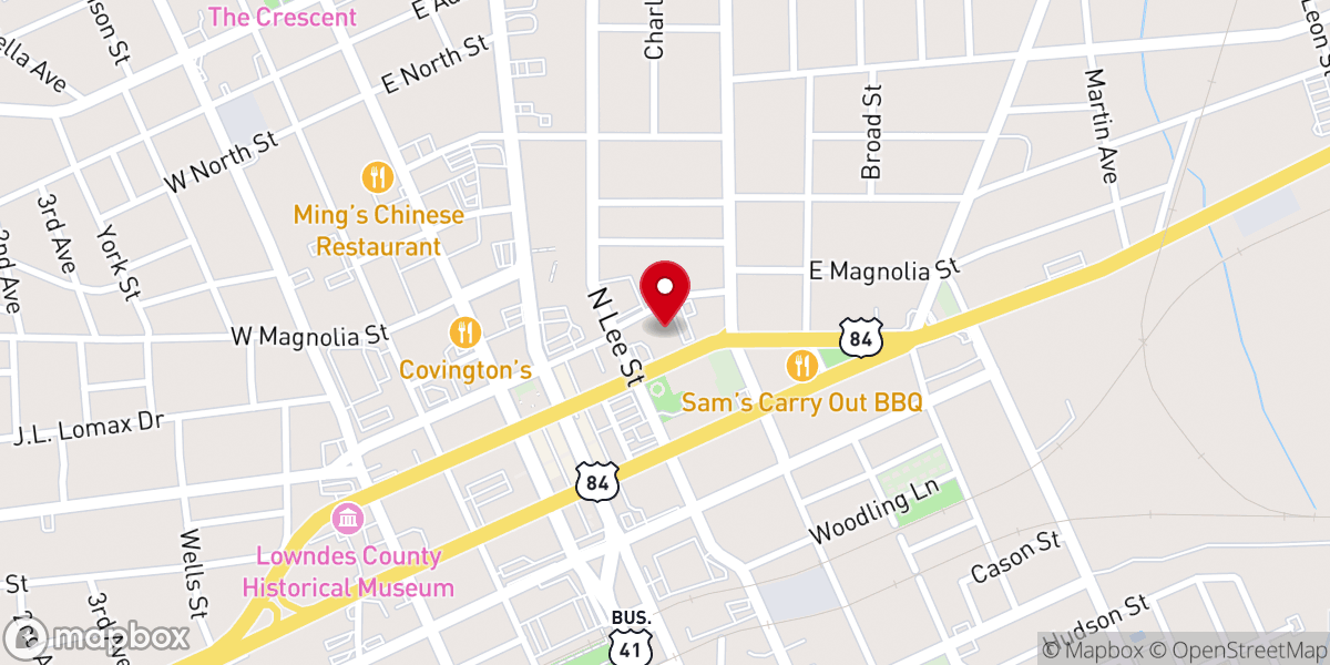 Map showing location of Central Avenue Church of Christ