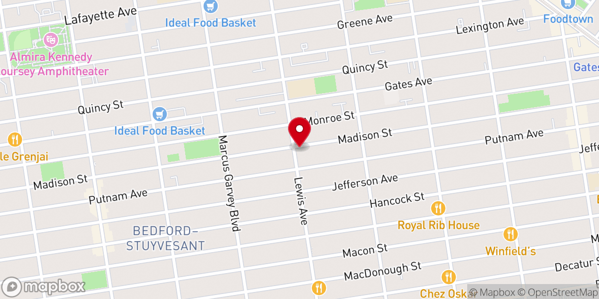 Map showing location of Cornerstone Baptist Church