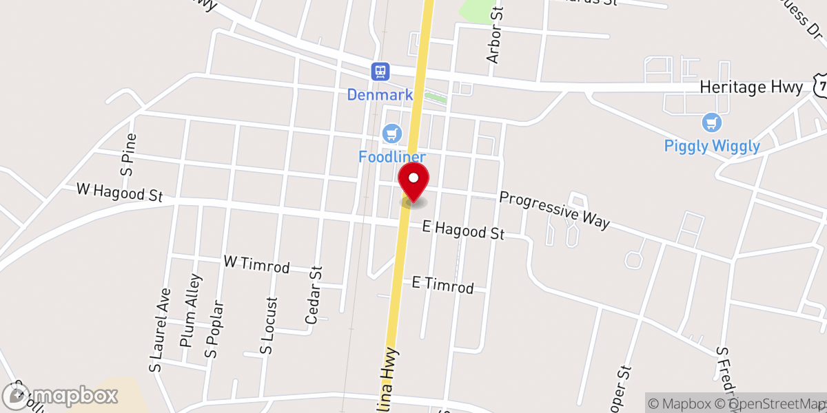 Map showing location of Progressive Family Center