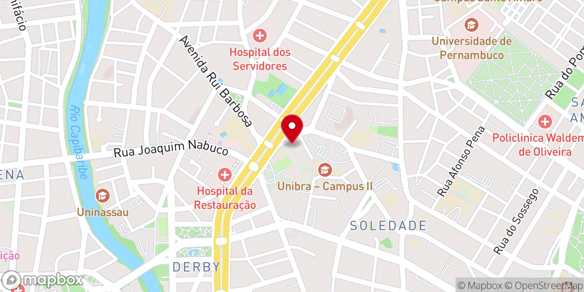 Map showing location of Igreja Batista da Capunga