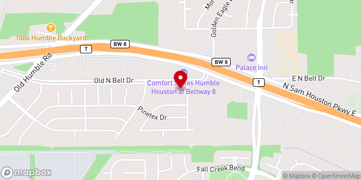 Map showing location of North Belt Baptist Church
