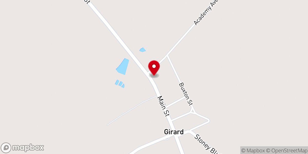 Map showing location of UMC Girard Charge Parsonage