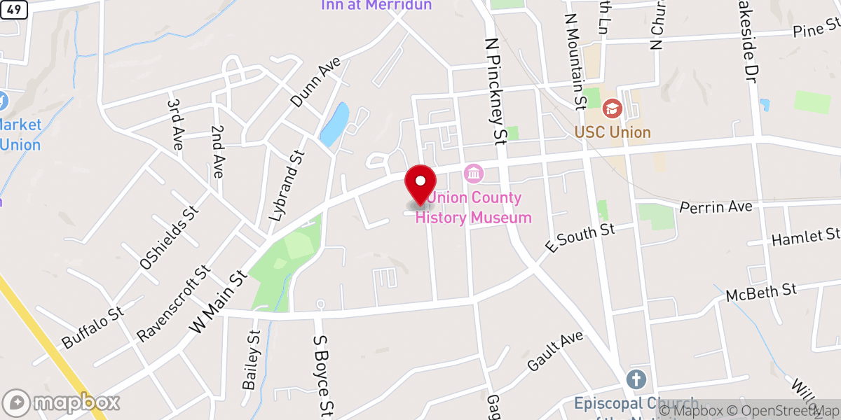 Map showing location of Clinton Chapel AME Zion Church