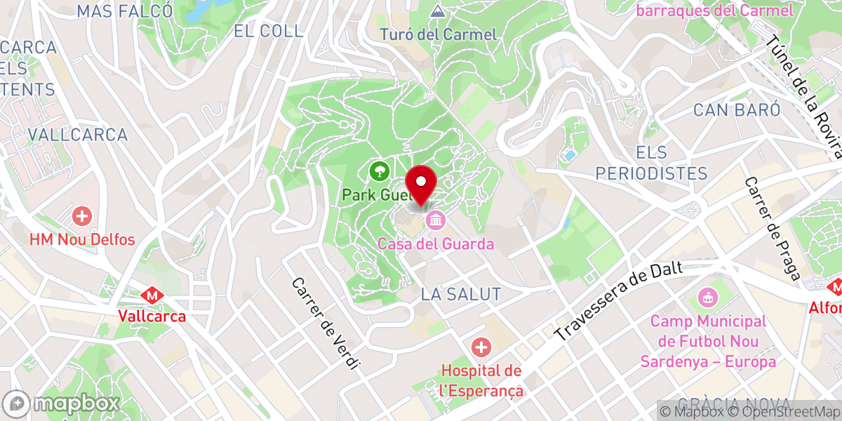 Map showing location of La Sala Hipóstila