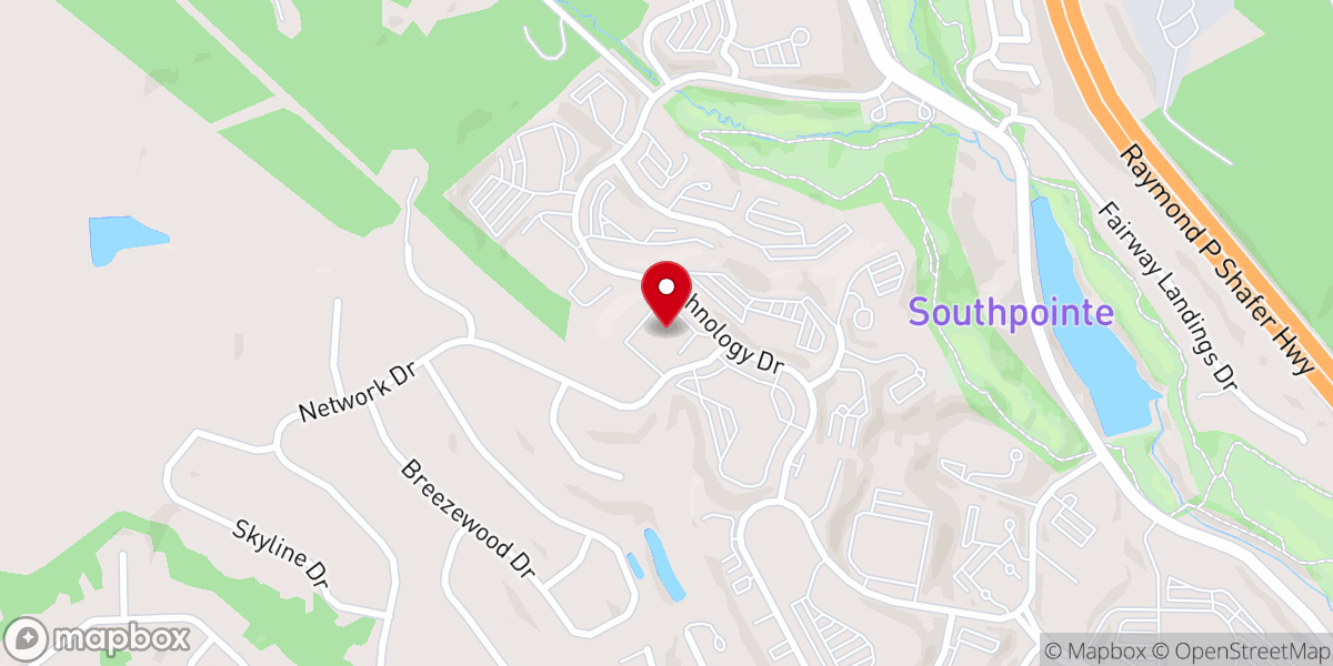 Map showing location of The Church at Southpointe