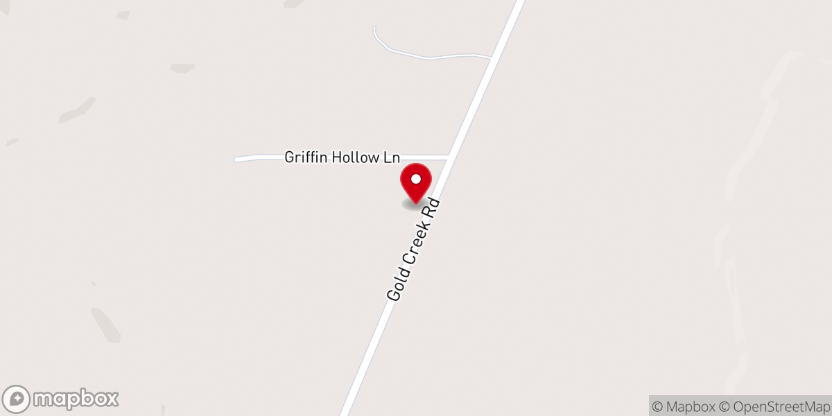 Map showing location of Gold Creek Christian Fellowship