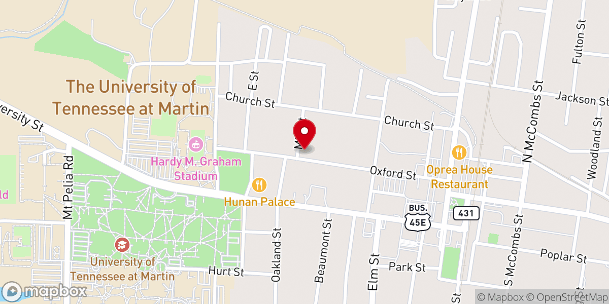 Map showing location of Martin Church Of Christ