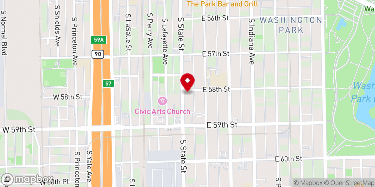 Map showing location of Prayer Garden Church of God in Christ