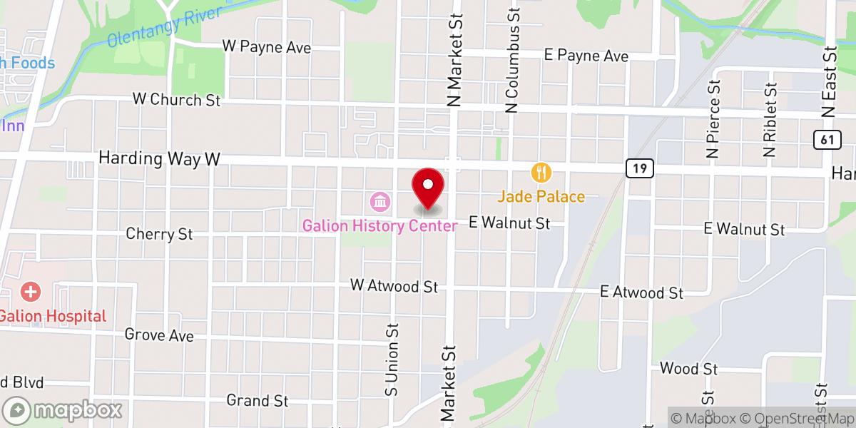 Map showing location of Miracle Meetings Church