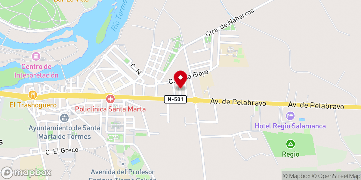 Map showing location of Iglesia Evangélica Redención - Santa Marta de Tormes - Salamanca