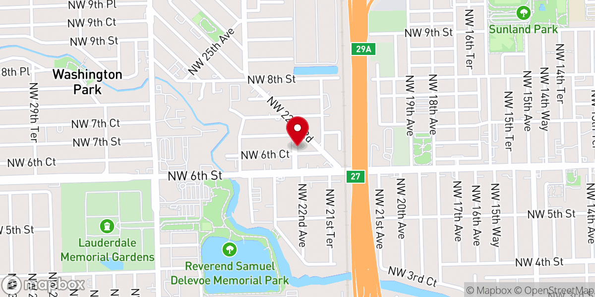 Map showing location of Rock of Ages Baptist Church