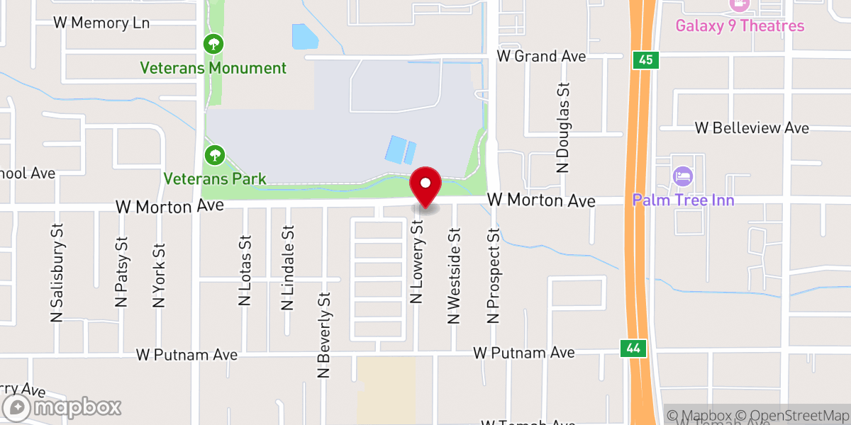 Map showing location of Grace Fellowship Church