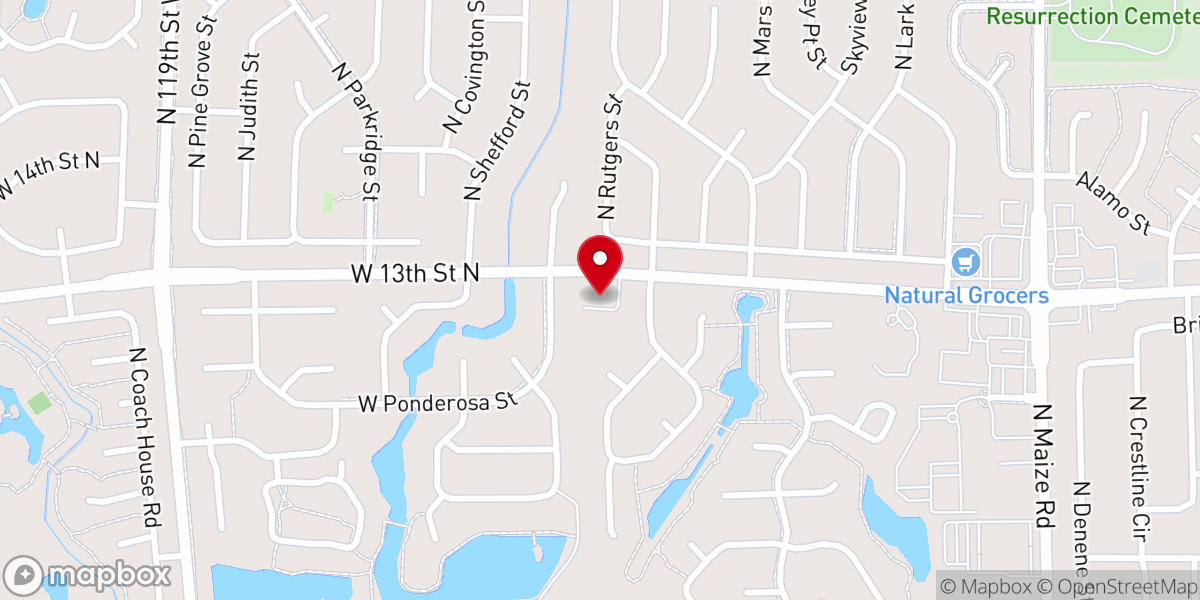 Map showing location of New Hope Bible Church