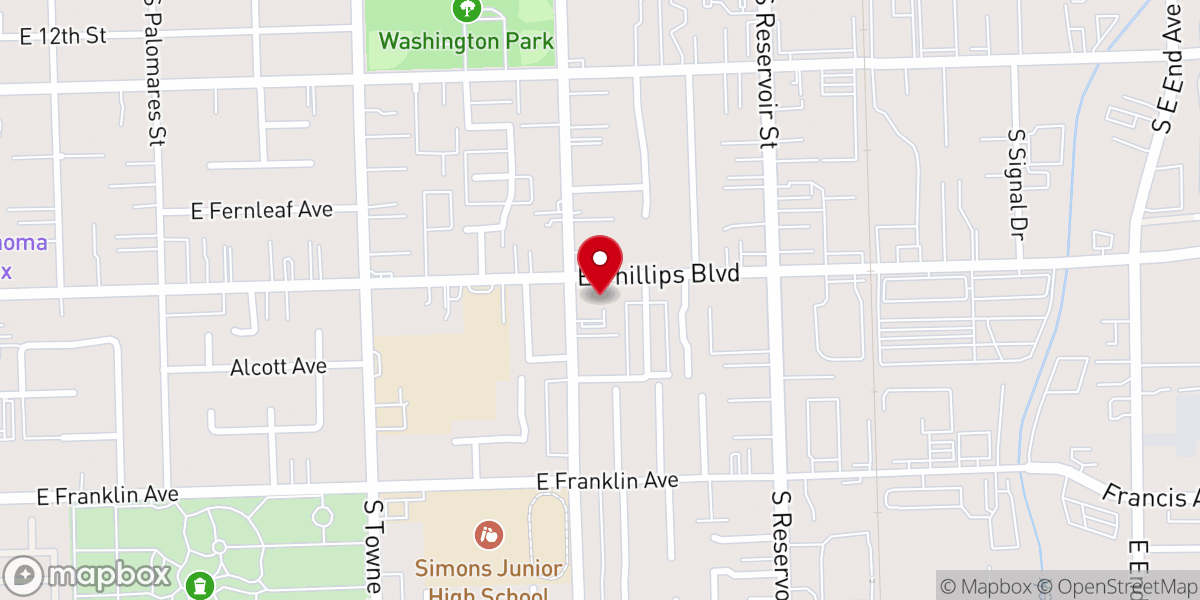 Map showing location of Southern Calif Dream Center