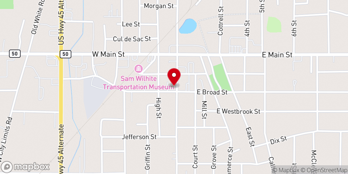 Map showing location of Episcopal Church-Incarnation