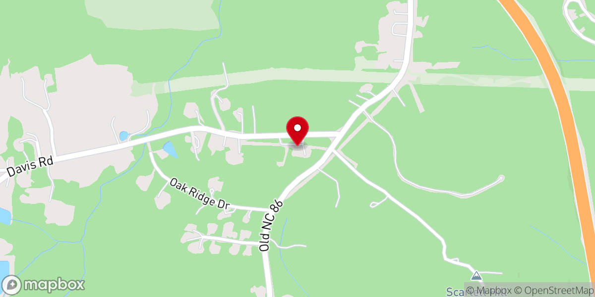 Map showing location of Hillsborough United Church of Christ
