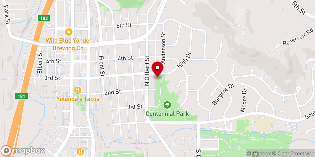 Map showing location of Castle Rock Baptist Church