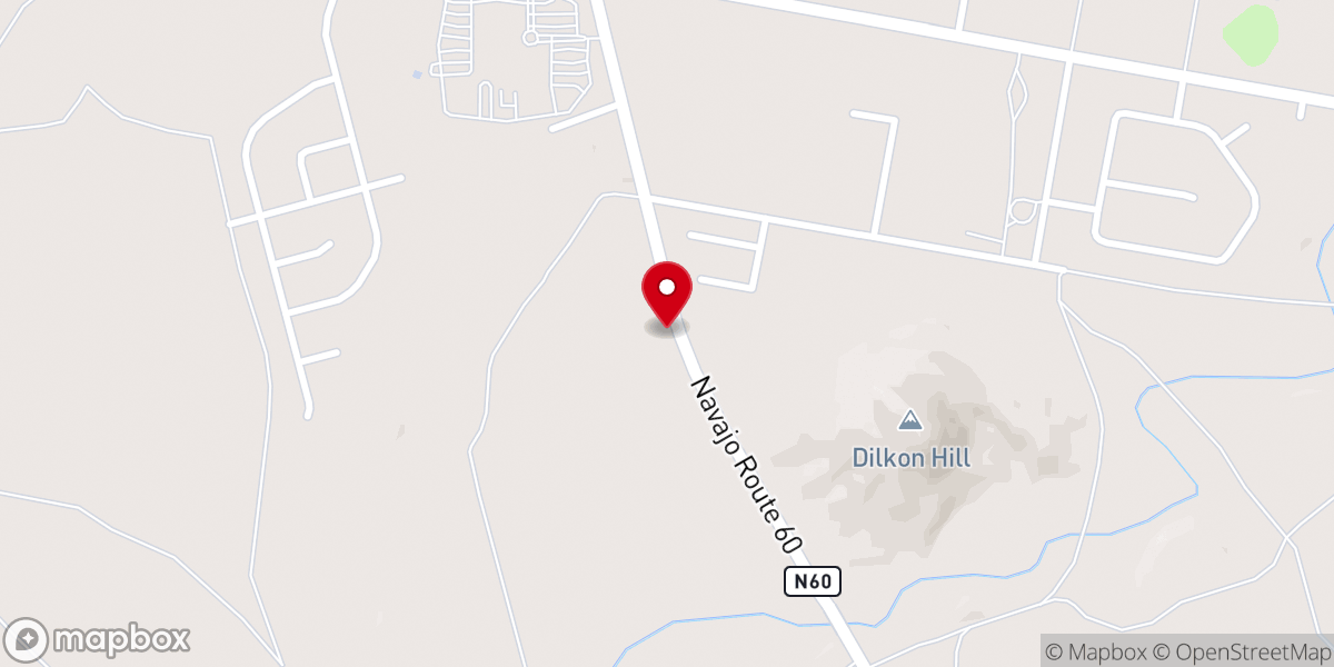 Map showing location of Dilkon First Church of the Nazarene