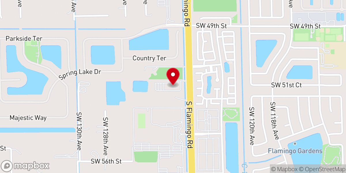 Map showing location of The Pentecostals of Cooper City