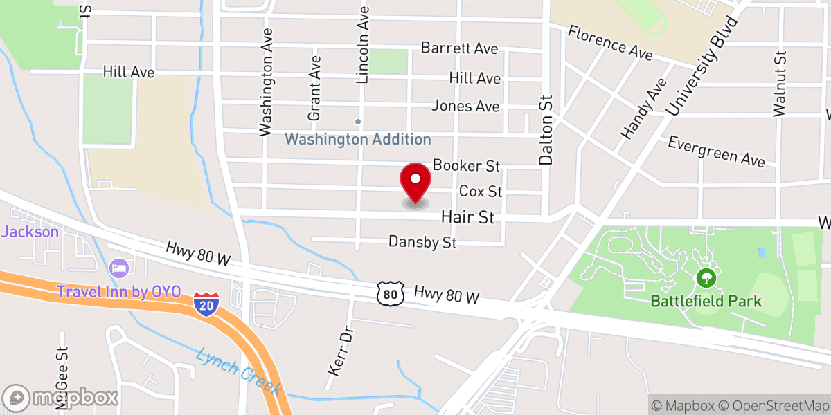 Map showing location of Love Outreach Evan Pentecostal