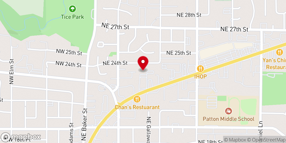 Map showing location of Awaken Church