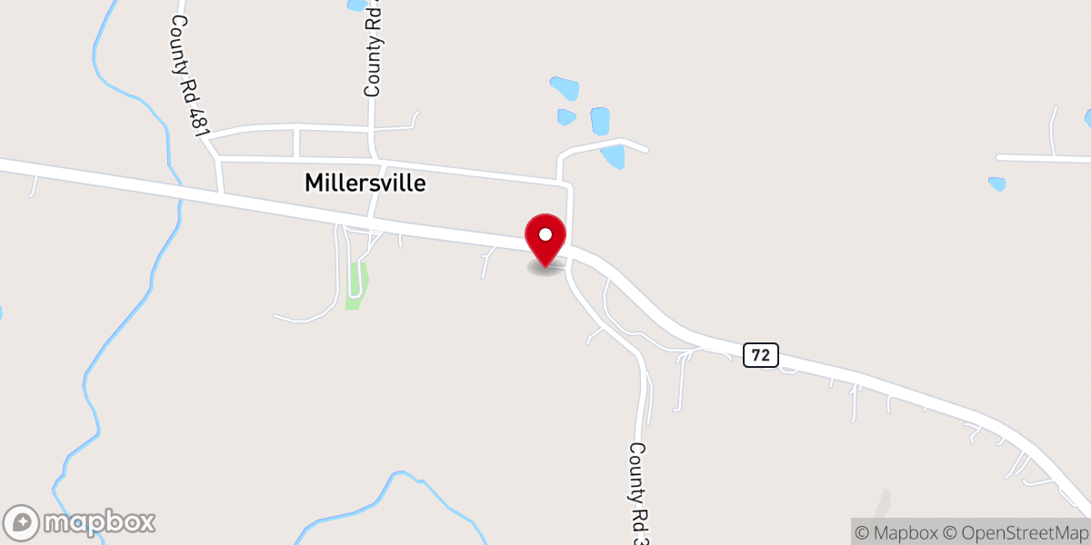 Map showing location of Millersville Masonic Temple