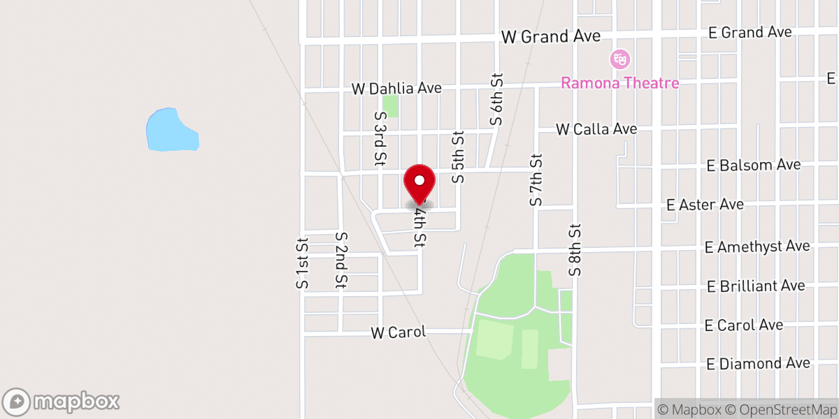 Map showing location of Friendship Baptist Church