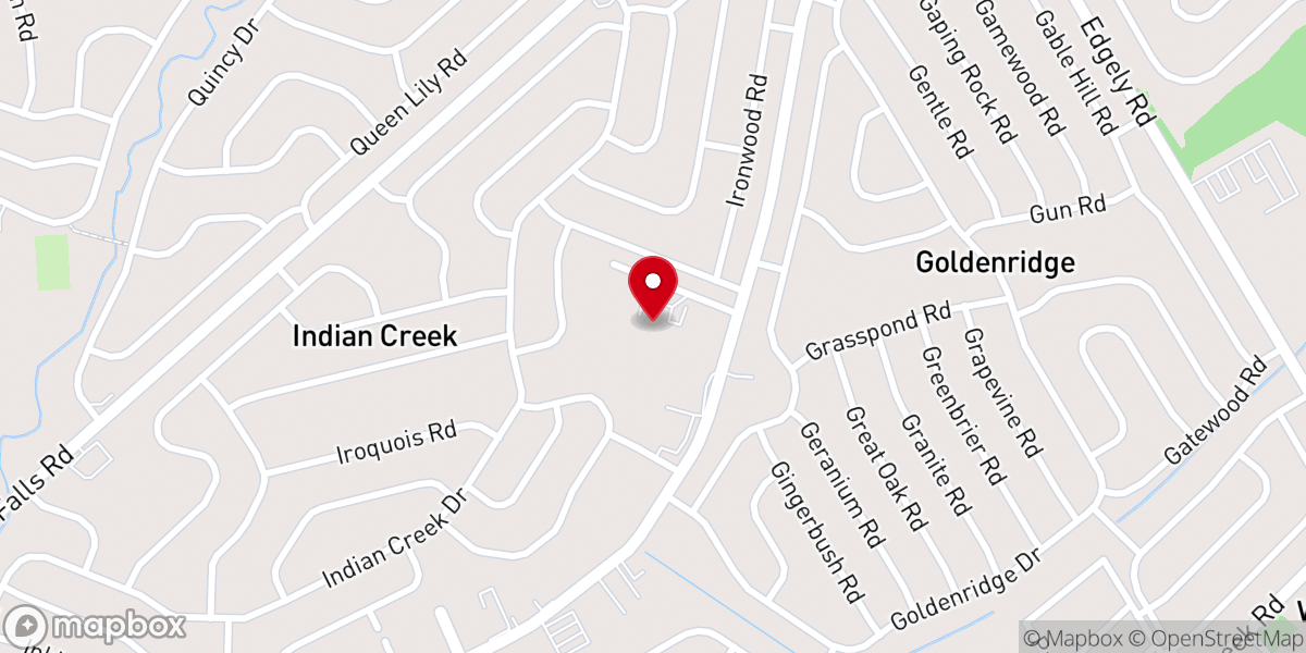 Map showing location of First Baptist Church of Bristol