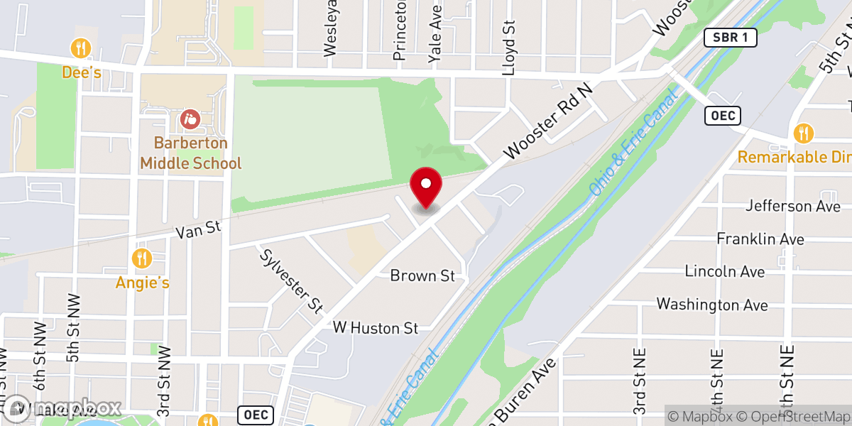 Map showing location of The Victory Center