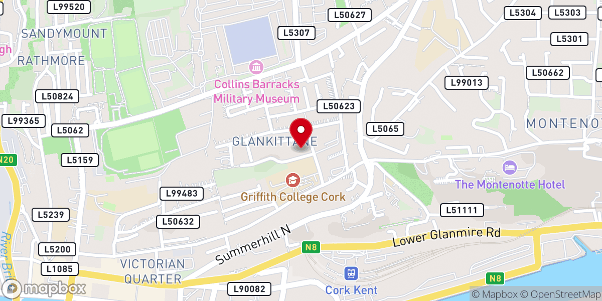 Map showing location of Holy Family Roman Catholic Church